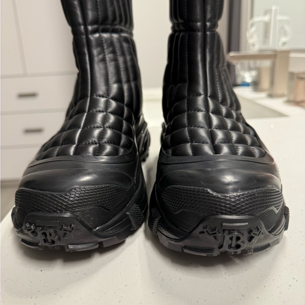 Burberry Black Quilted Boots in excellent condition!